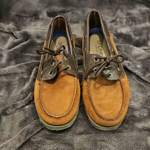 Sperry Men's Tan and Dark Brown Boat Shoes